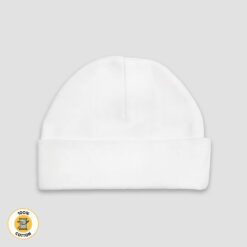 Baby Beanie Hat – 100% Cotton White - LG2031W - The Laughing Giraffe®