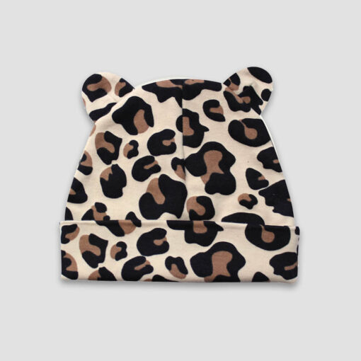 Baby Ears Beanie Hat – Leopard Print – 100% Cotton - LG2033TL - The Laughing Giraffe®