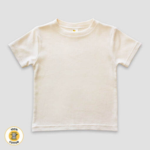 Baby Crew Neck T-Shirt Natural – 100% Cotton - LG2506N - The Laughing Giraffe®