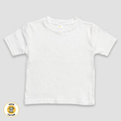 Toddler & Kids Crew Neck T-Shirts – White – 100% Cotton - LG2556W - The Laughing Giraffe®