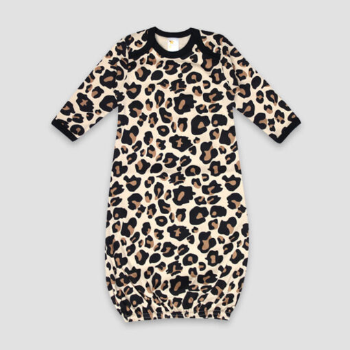 Baby Sleeping Gown – Leopard – 100% Cotton - LG2800TL - The Laughing Giraffe®