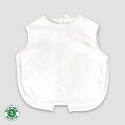 Baby Apron Bib – 2 Ply – White -Polyester Cotton Blend - LG3465W - The Laughing Giraffe®