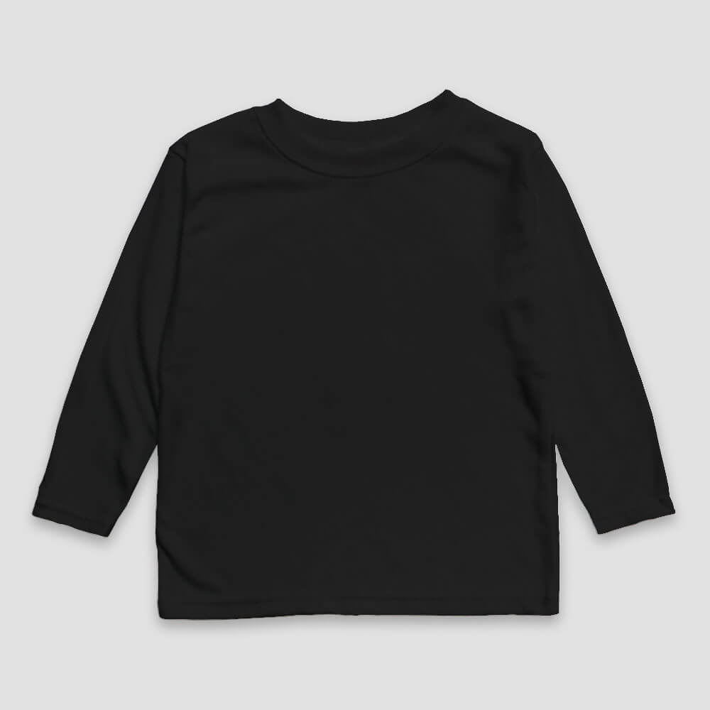 Blank Toddler Long Sleeve T-Shirts - Crew Neck - 100% Polyester