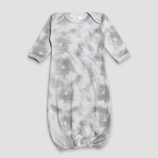 Baby Sleep Gown – White/Smoke – Polyester Cotton - LG3800SK - The Laughing Giraffe®