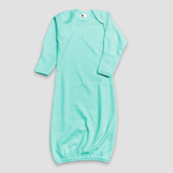 Baby Sleep Gowns With Mittens – Polyester Cotton Blend Mint - LG3850P - The Laughing Giraffe®