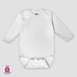 Baby One-Piece Bodysuits Long Sleeve – 100% Polyester – White - LG4100W - The Laughing Giraffe®