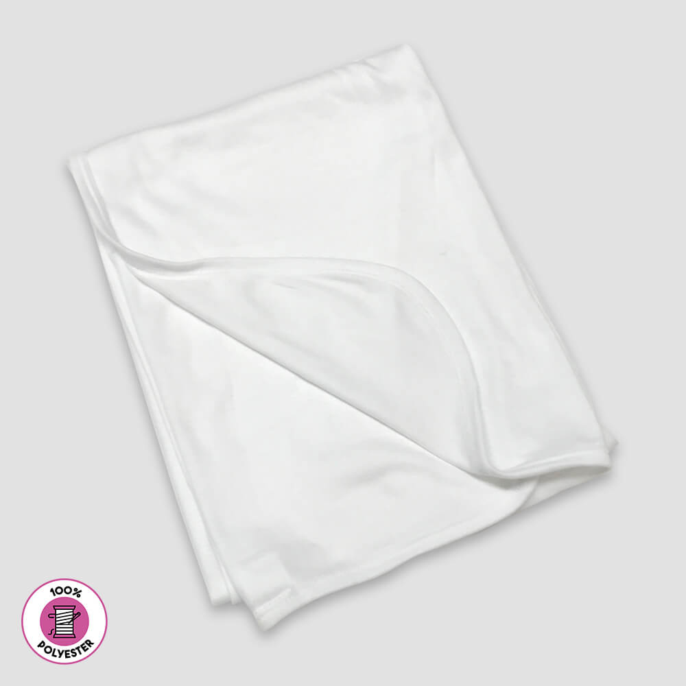 WHITE THROW BLANKET Sublimation Blanket Polyester Blanket 