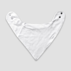 Baby Bandana Bibs – White – 100% Polyester open - LG4441 - The Laughing Giraffe®