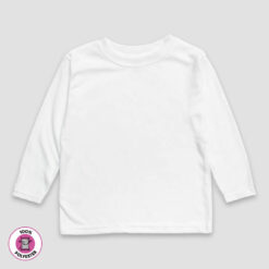 Toddler & Kids Long Sleeve Crew T-shirt – 100% Polyester - LG4586W - The Laughing Giraffe®