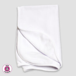 Baby Fleece Receiving Blanket – White – 100% Polyester - LG5412W - The Laughing Giraffe®
