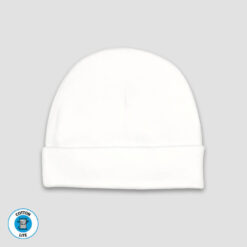 Baby Beanie Hat – White – 100% CottonLite | The Laughing Giraffe®