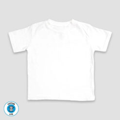 Baby Crew Neck T-Shirts With Easy Tear Out Label – White – 100% Cottonlite - LG7506W - The Laughing Giraffe®