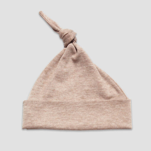 Wholesale Blank Knotted Baby Beanie Hats - LG3021 - Truffle