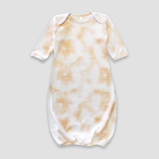 Baby Sleep Gowns With Mittens – Polyester Cotton Blend Latte - LG3850LT - The Laughing Giraffe®