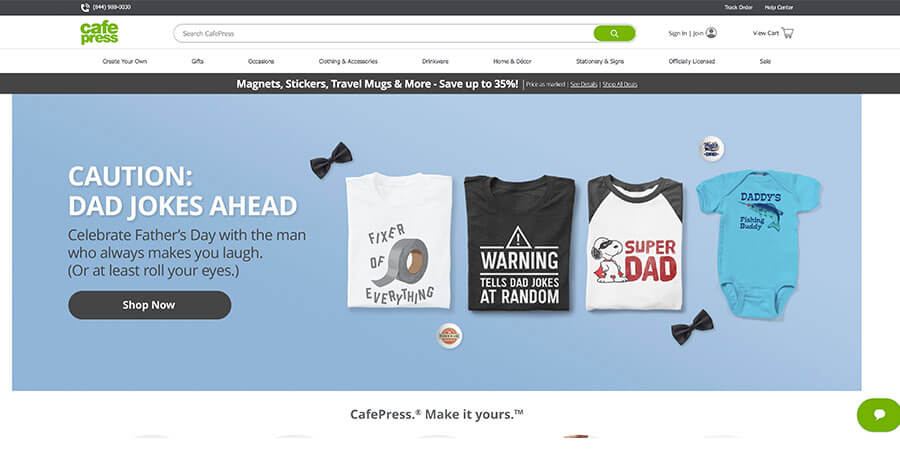 Cafe Press Redbubble Alternative - 10 Best Alternatives to Redbubble Article