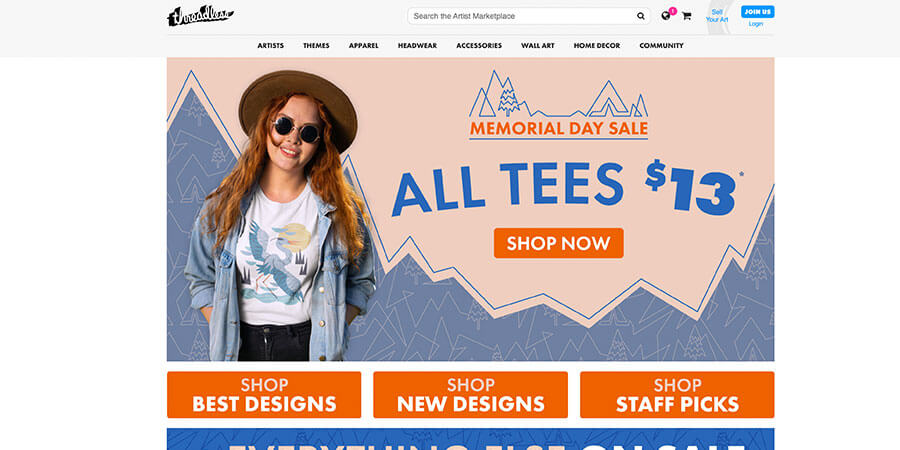 Threadless Redbubble Alternative - 10 Best Alternatives to Redbubble Article