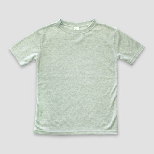 The Laughing Giraffe® - Wholesale Blank Toddler & Youth Crew Neck T-Shirts - Melange Sage Heather - Poly Cotton Blend