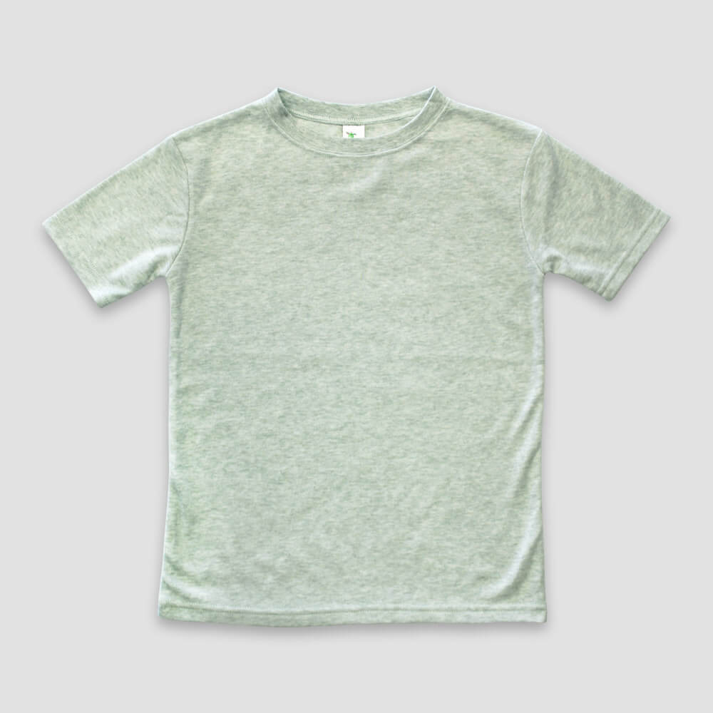 Unisex Youth T-Shirt Blank, Raglan in Dark/Light Heathered Gray