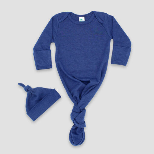 Knotted Baby Gown & Hat Set — Polyester Cotton Blend | KIDSBLANKS BY ZOE