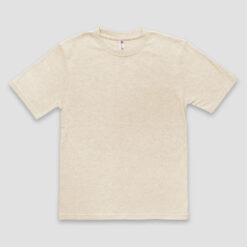 Neil & David Blank Apparel - Wholesale Blank Adult T-Shirts - Melange Oatmeal - Polyester Blend T-Shirts