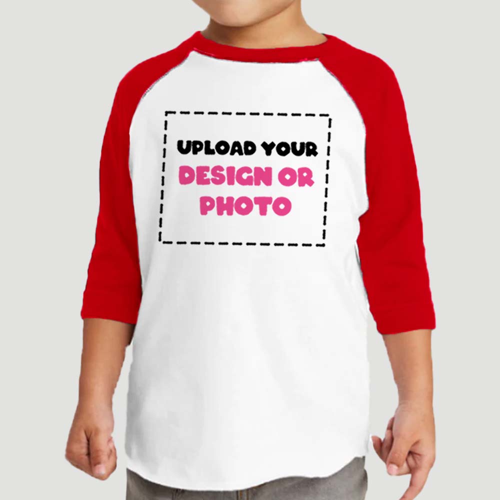 Custom Toddler Raglan Tees 100 Polyester KidsBlanks by Zoe