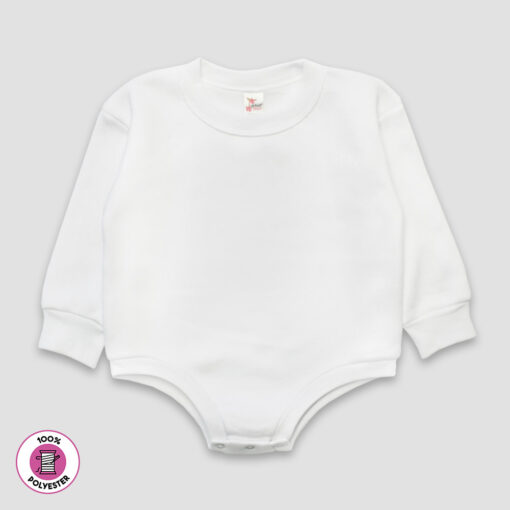 Long Sleeve Bubble Romper — Fleece — 100% Polyester LG5300W - The Laughing Giraffe®