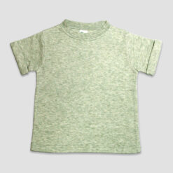 Rolled Up Toddler Short Sleeve T-Shirts - Sage Heather - LG3560SG | KidsBlanks by Zoe