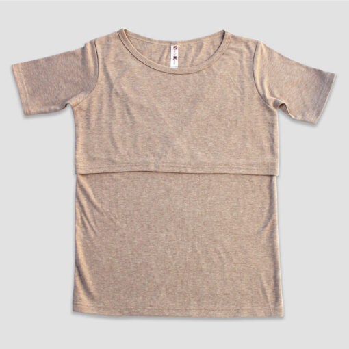 Luxe Womens Short Sleeve Nursing Top - PolyesterCotton Blend