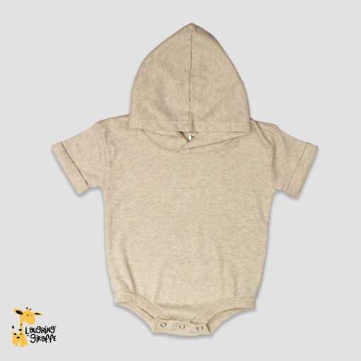 Wholesale Blank Infant Bubble Rompers - Rolled Short Sleeve with a Hoodie - LG3409 - KidsBlanks