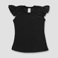 Wholesale Blank Toddler Girls Flutter Sleeve Shirts - Wholesale Girls T-Shirts & Tops - LG3537