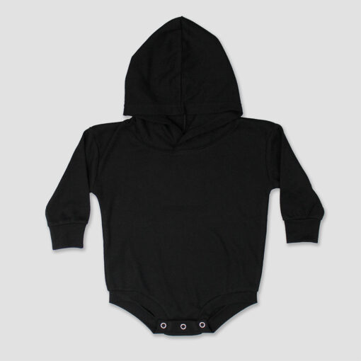 LG3308D - Baby Hooded Bubble Rompers - Black - Bulk